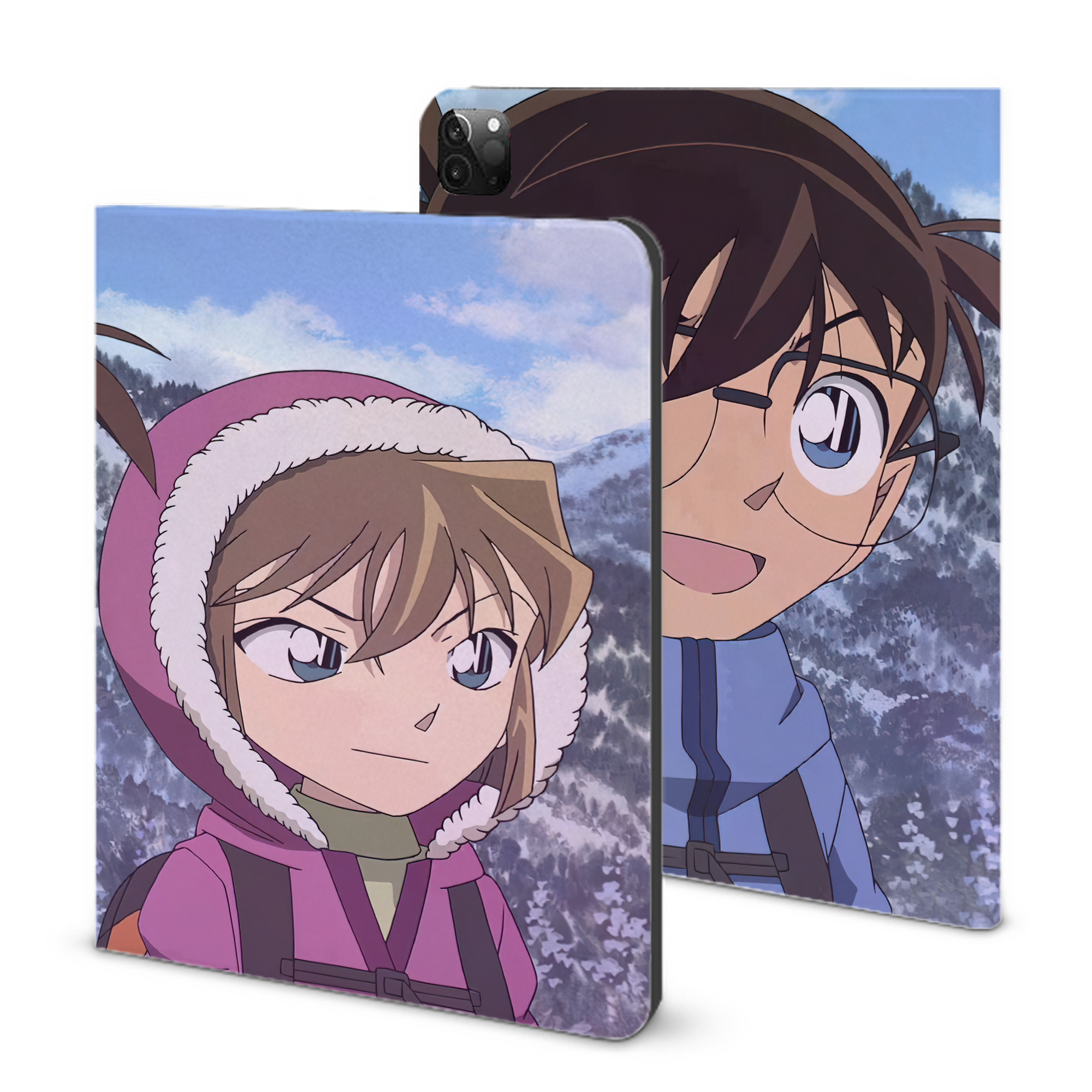 （画像用） 名探偵コナン Detective Conan IPadケース ペンホルダー付き ブックスタイルデザイン